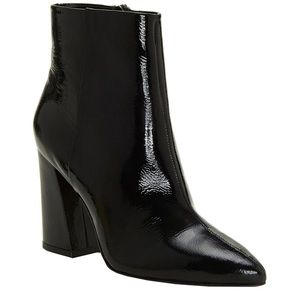 Vince Camuto Black Naplack Booties NWB